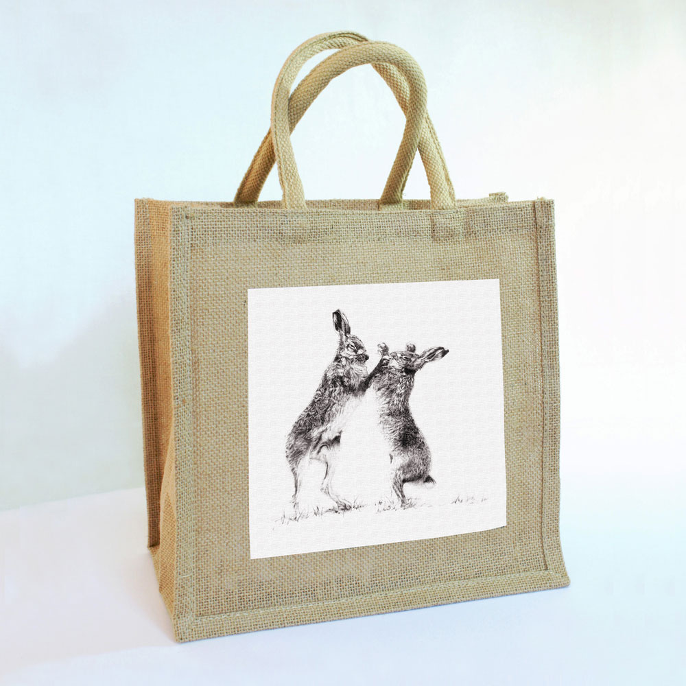 JUTE BAGS Distinctive Pencil Drawings