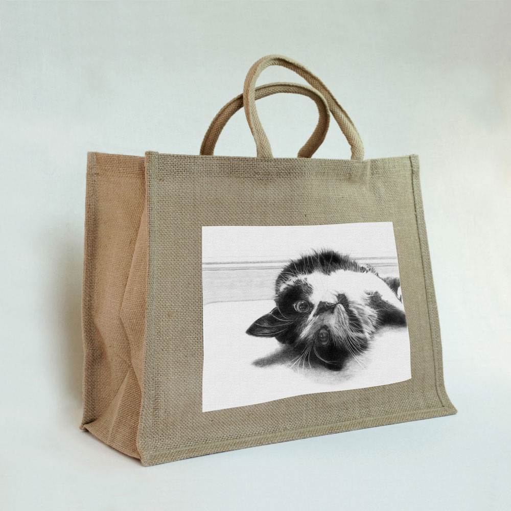 JUTE BAGS Distinctive Pencil Drawings