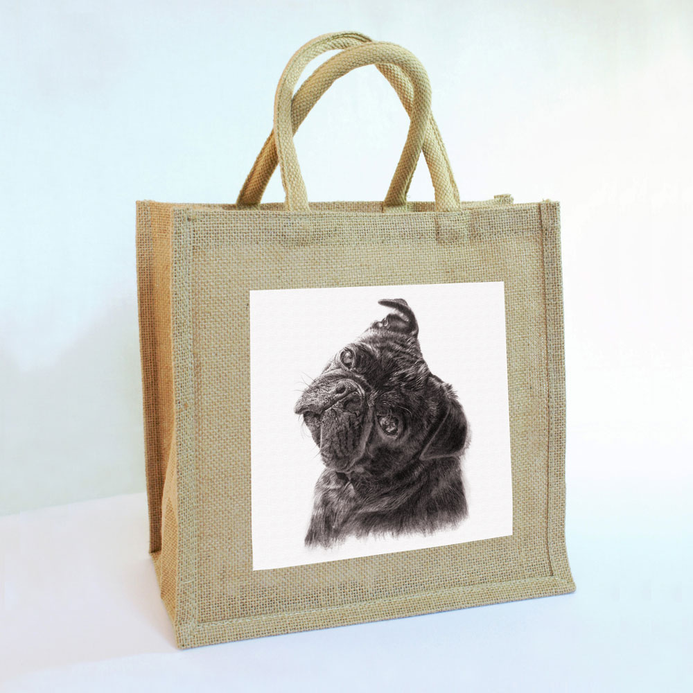 JUTE BAGS Distinctive Pencil Drawings